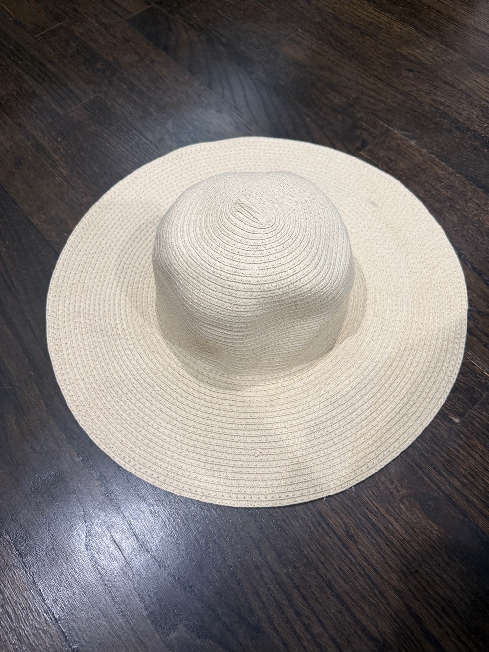 Classic Wide-Brim Sun Hat - Cream
